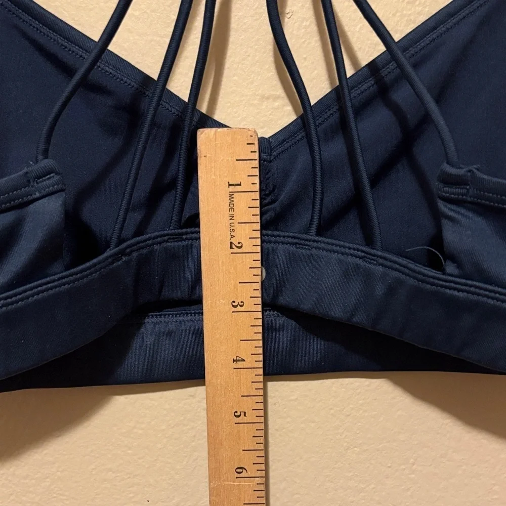 ALO Yoga Navy Strappy Sports Bra